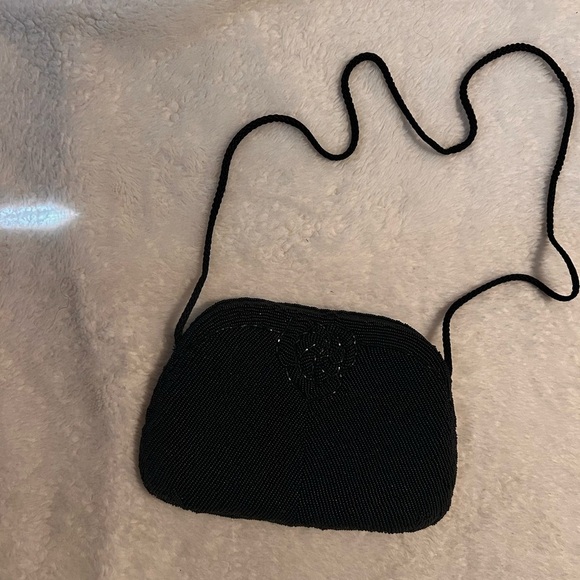 Elegant Black Beaded Evening Bag - Picture 7 of 8